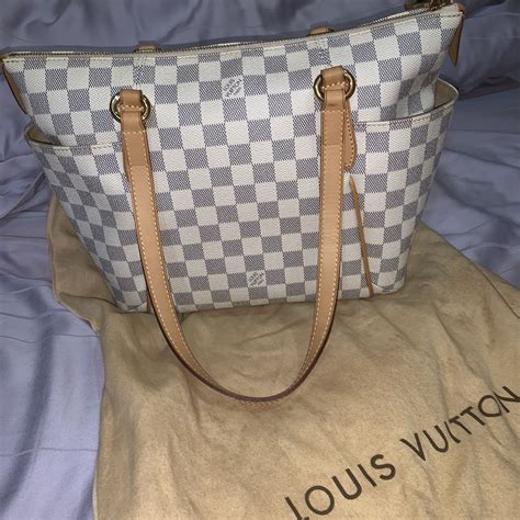 louis vuitton white logo bag|Louis Vuitton white checkered bag.